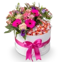 Květinový box s mléčnou čokoládou